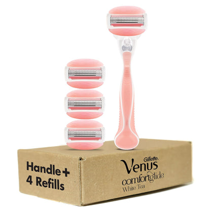 Gillette Venus ComfortGlide White Tea - Handle + 4 Refills
