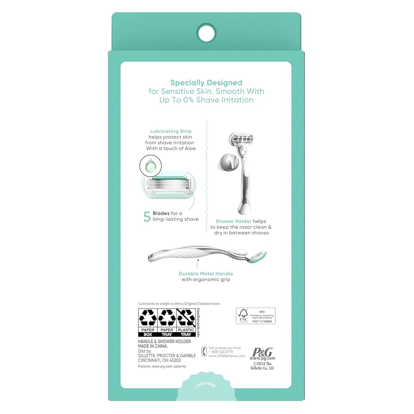 Gillette Venus Extra Smooth Sensitive – Handle + 2 Blade Refills